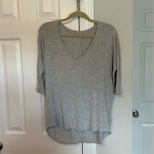 Grey vneck short sleeve Express relaxed tee